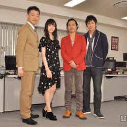 （左から）脚本家・西田征史氏、栗山千明、三上博史、高橋光臣