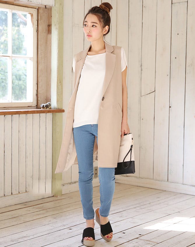 ロング丈テーラードベスト/ジレ/philter「LuzLlena」3,970円(税込)/画像提供:LuzLlena