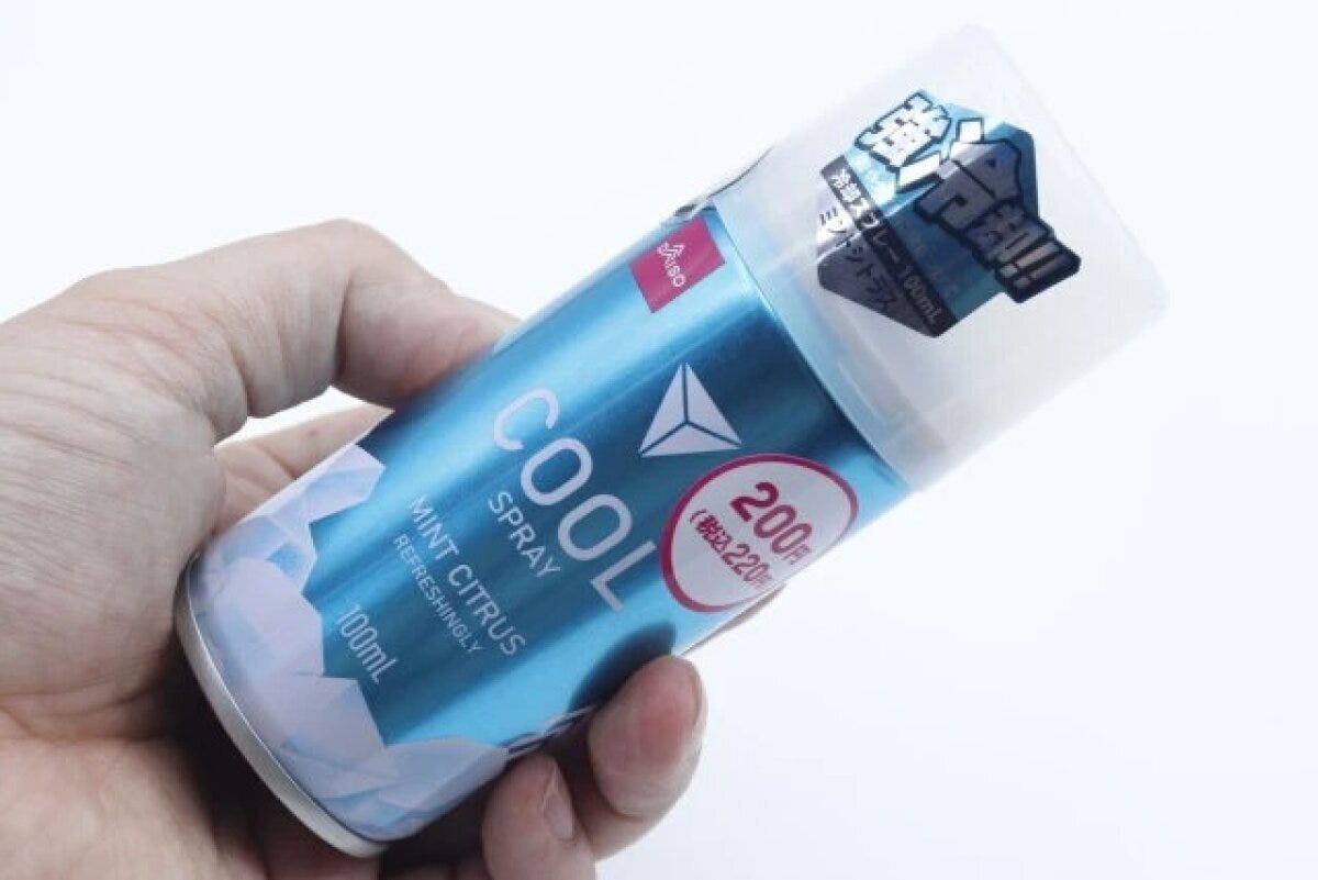ダイソー 冷却スプレー(ミントシトラスの香り、100mL) ダイソー 冷却スプレー(ミントシトラスの香り、100mL)