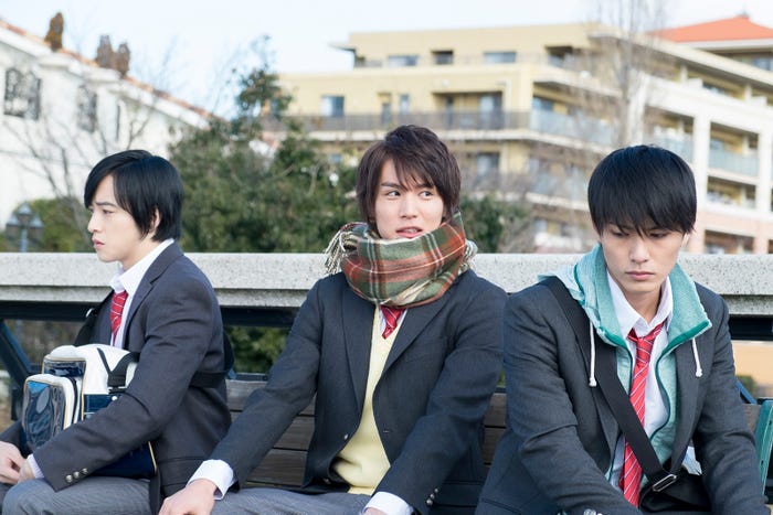 (左から)上遠野太洸、中川大志、西川俊介/ドラマ「覚悟はいいかそこの女子。」場面カット (C)椎葉ナナ/集英社 (C)2018ドラマ「覚悟はいいかそこの女子。」製作委員会