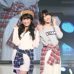 「神戸コレクション2013 AUTUMN／WINTER」に出演した（左から）NMB48吉田朱里、山岸奈津美