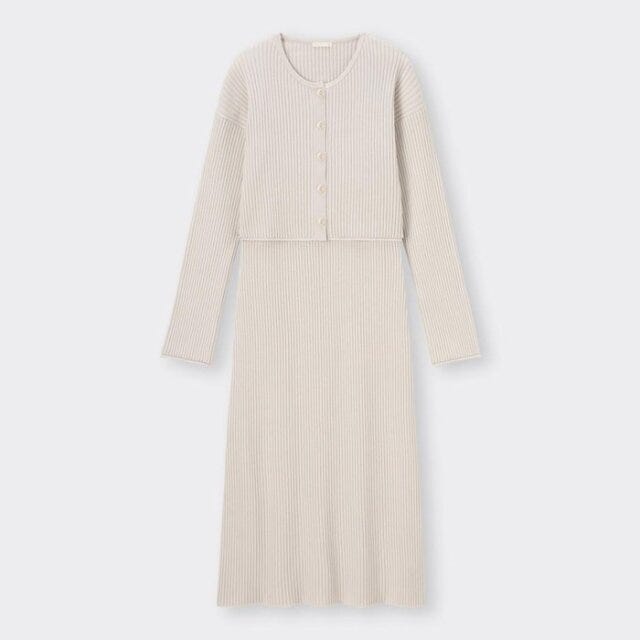 GU 着こなしパターン 秋コーデ 旬見え 6パターン たむ イラスト GU 着こなしパターン 秋コーデ 旬見え 6パターン たむ イラスト マルチウェイリブニットワンピース