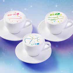 ホットアートラテ カフェラテ/バナナミルク ¥800(税込)/提供画像