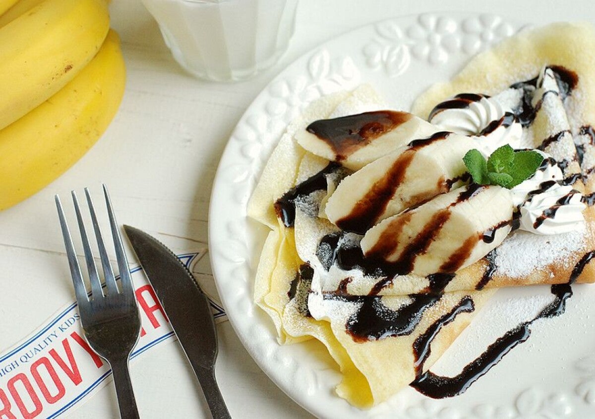 ホットケーキミックスを使えばびっくりするほど簡単にできる！もっちりチョコバナナクレープ
