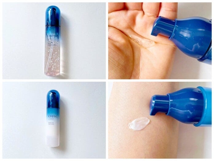 揺らいだ肌にも安心のジェリー状化粧液とクリーム状乳液