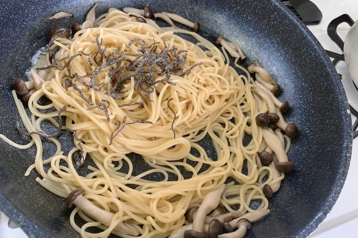 ワンパン納豆パスタ