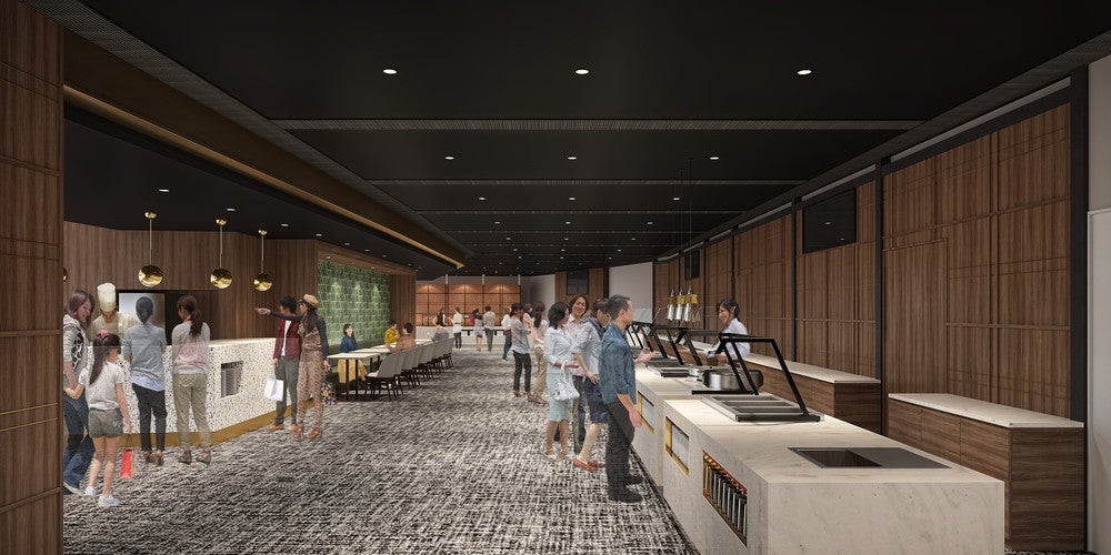 プレミアムラウンジ ビュッフェゾーン イメージ図／画像提供：東京ドーム