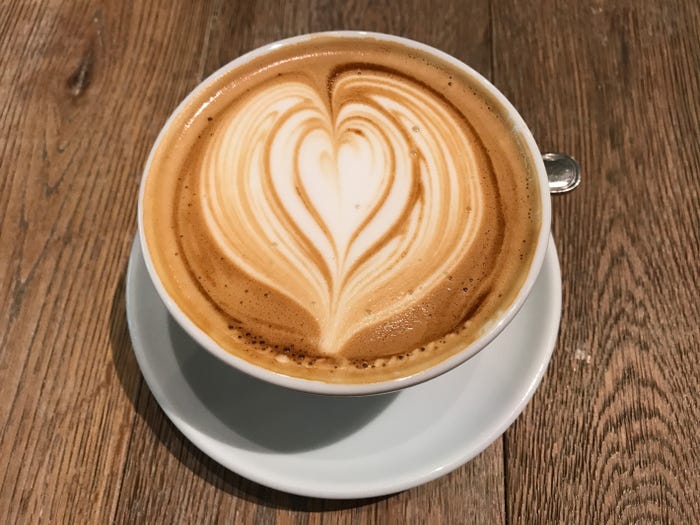 ついつい撮ってしまうカフェラテの写真*内田嶺衣奈アナウンサー(提供写真)