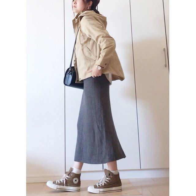 マウンテンパーカー スニーカー で着回す 大人かわいい春のデイリーコーデ モデルプレス