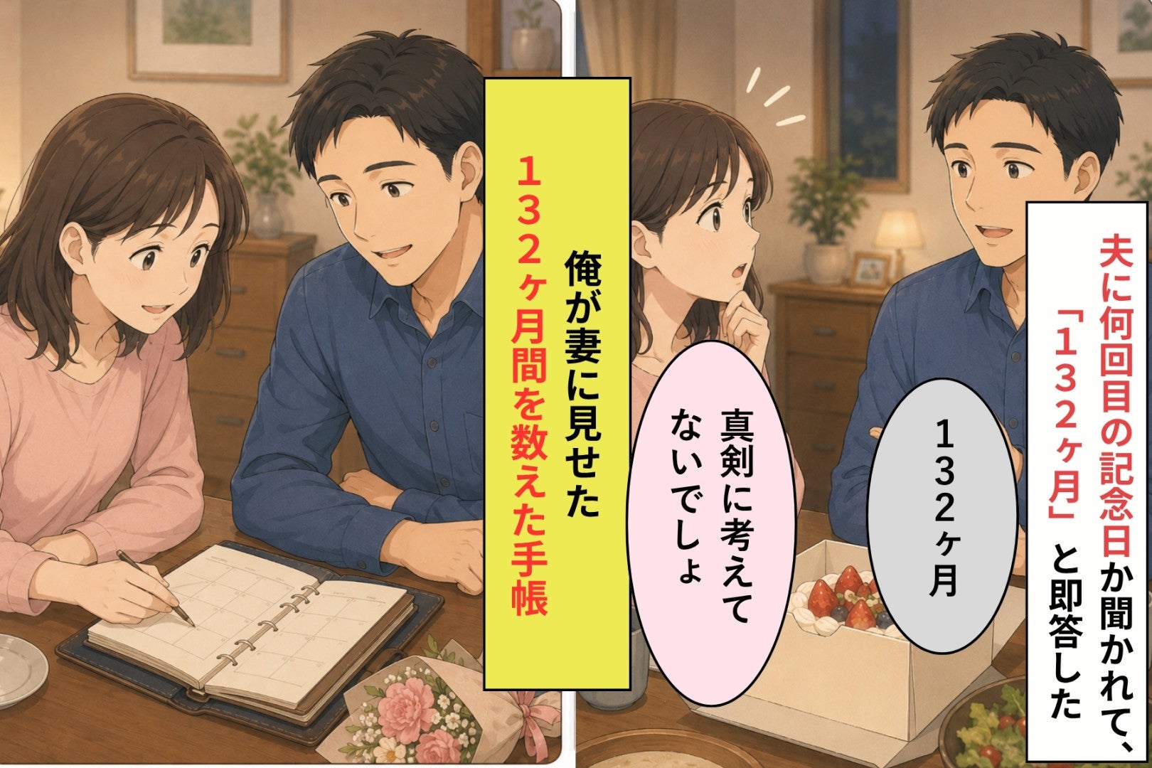 「１３２ヶ月」と即答したが、結婚記念日を月で数え続けてきた理由
