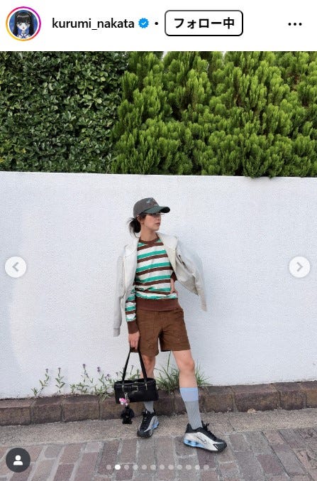 中田クルミInstagramより