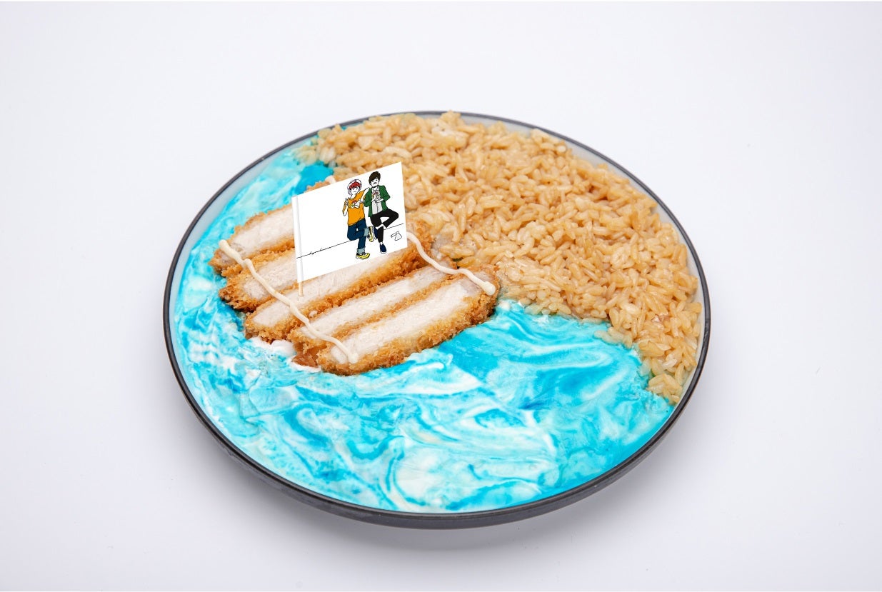 【きょんくま】カレーの上で”イカダ”漂流生活！！／画像提供：パルコ