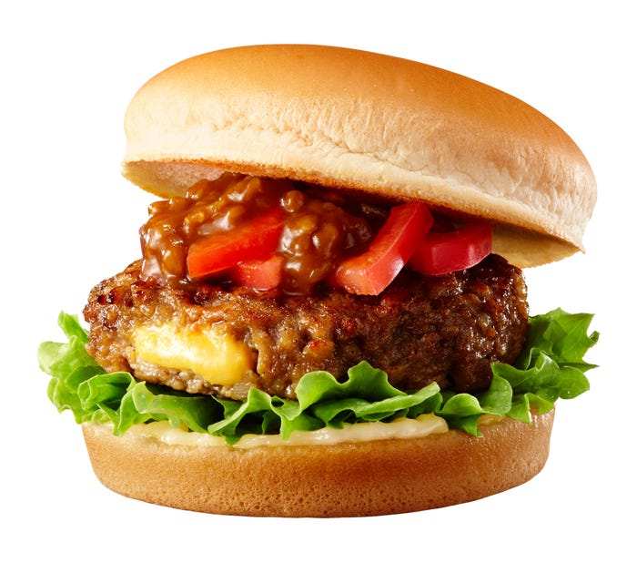 トマミートチーズイン肉厚ハンバーガー/画像提供:株式会社ロッテリア