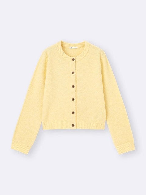 GU パフニットクルーネックカーディガン GUのパフニットクルーネックカーディガン