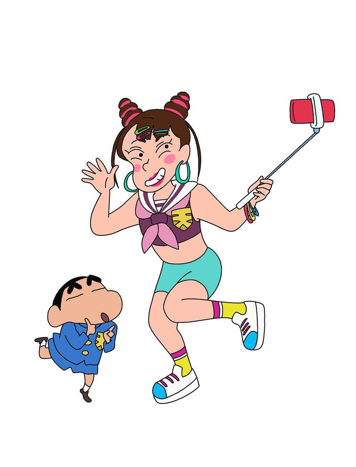フワちゃん キャラクター (C)臼井儀人/双葉社・シンエイ・テレビ朝日・ADK 2021