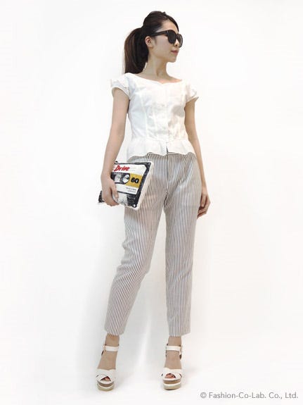 ストライプテーパードパンツ「deicy」15,120円(税込)