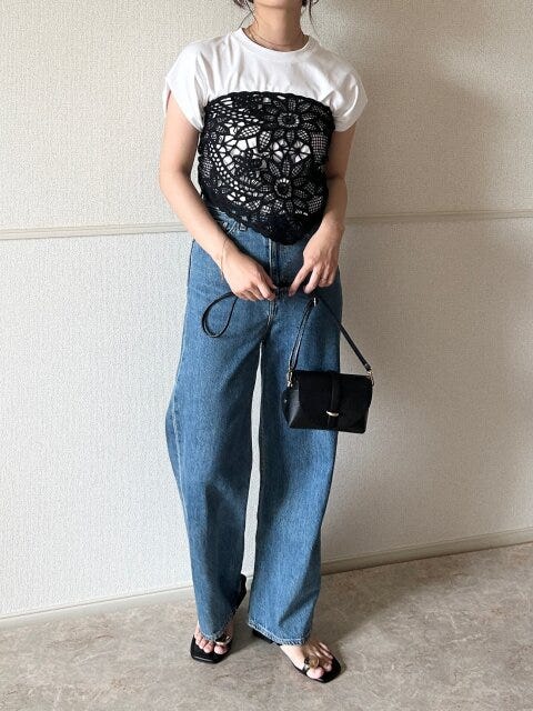 Style③レイヤードで魅せる、脱・普通な大人コーデ