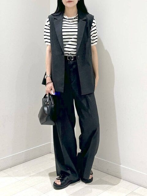ボーダーTシャツ コーデ ボーダーTシャツコーデ1
