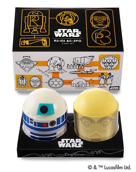 “R2-D2&C-3PO”ケーキセット¥1404/(C)&TM Lucasfilm Ltd.