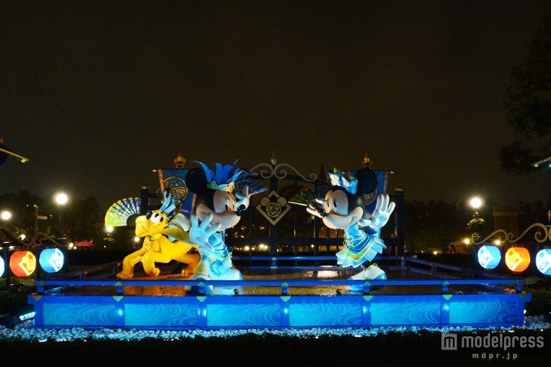 ミッキー＆ミニーのデコレーション（ライトアップ）