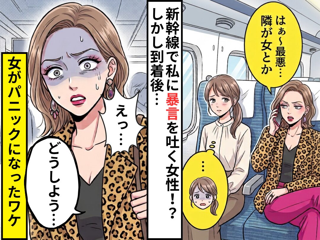 「隣が女とか最悪！」新幹線で私に暴言を吐く女性！？しかし到着後⇒「どうしよう…」非常識女がパニックになったワケ