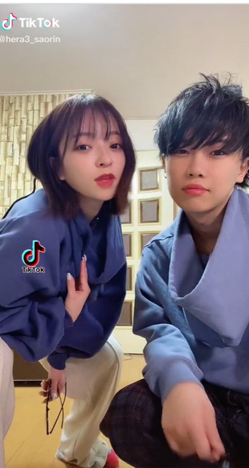 ヘラヘラ三銃士さおりん、TikTok個人アカウント開設後初の恋人・スカイピース☆イニ☆とコラボに反響「見ていて幸せ」「本当に仲良し」