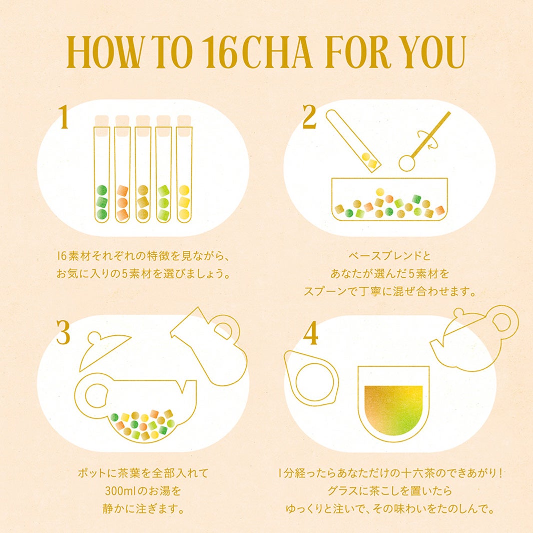 ポップアップショップ・十六茶 presents「16CHA FOR YOU」リーフレット（提供写真）