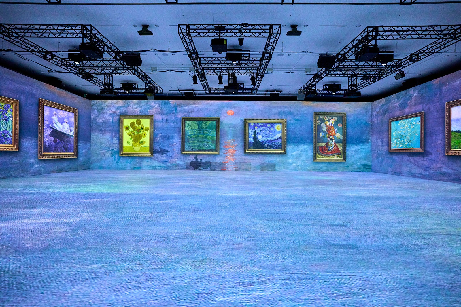 「Immersive Museum TOKYO vol.3 印象派と浮世絵 〜ゴッホと北斎、モネと広重〜」会場空画（提供写真）