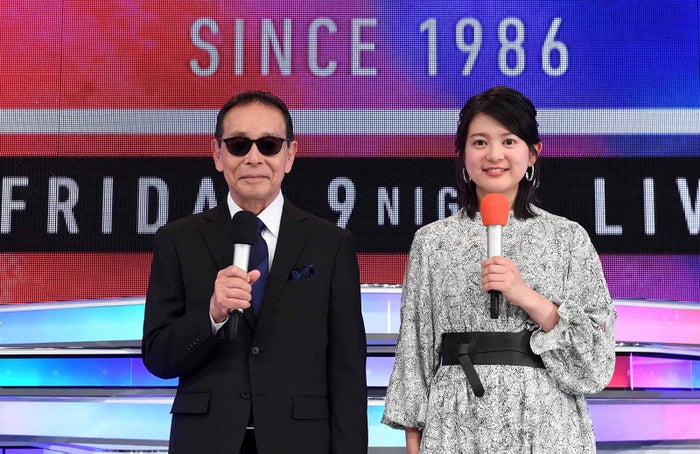 タモリ、並木万里菜(C)テレビ朝日
