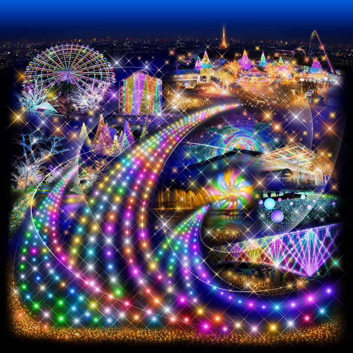 よみうりランド ジュエルミネーション2025メインビジュアル（C）MOTOKO ISHII LIGHTING DESIGN