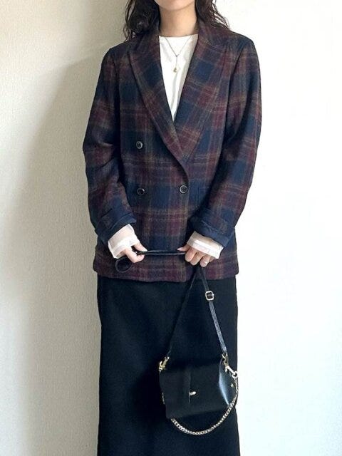 Style①きれいめに寄せるなら、薄手ジャケットをチョイス