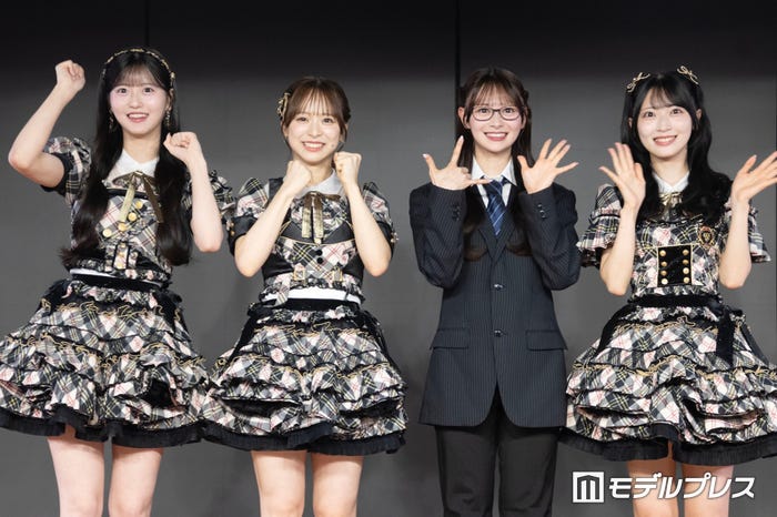 「AKB48 秋コンサート・コンセプト発表会」に登壇した八木愛月、倉野尾成美、伊藤百花、佐藤綺星(C)モデルプレス