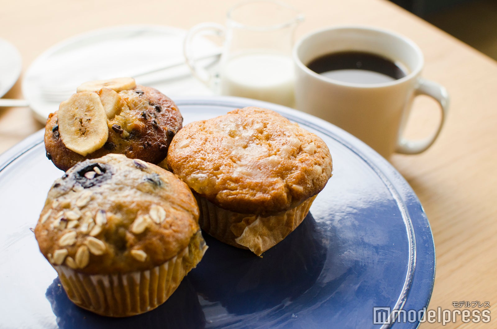 マフィンは「ブルーベリー豆乳」「アップルシナモン」「バナナカカオチップ」の3種（C）モデルプレス