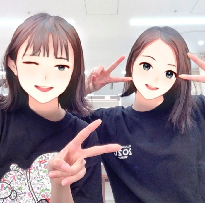 山崎夢羽、一岡伶奈/BEYOOOOONDS 雨ノ森 川海オフィシャルブログ(Ameba)より