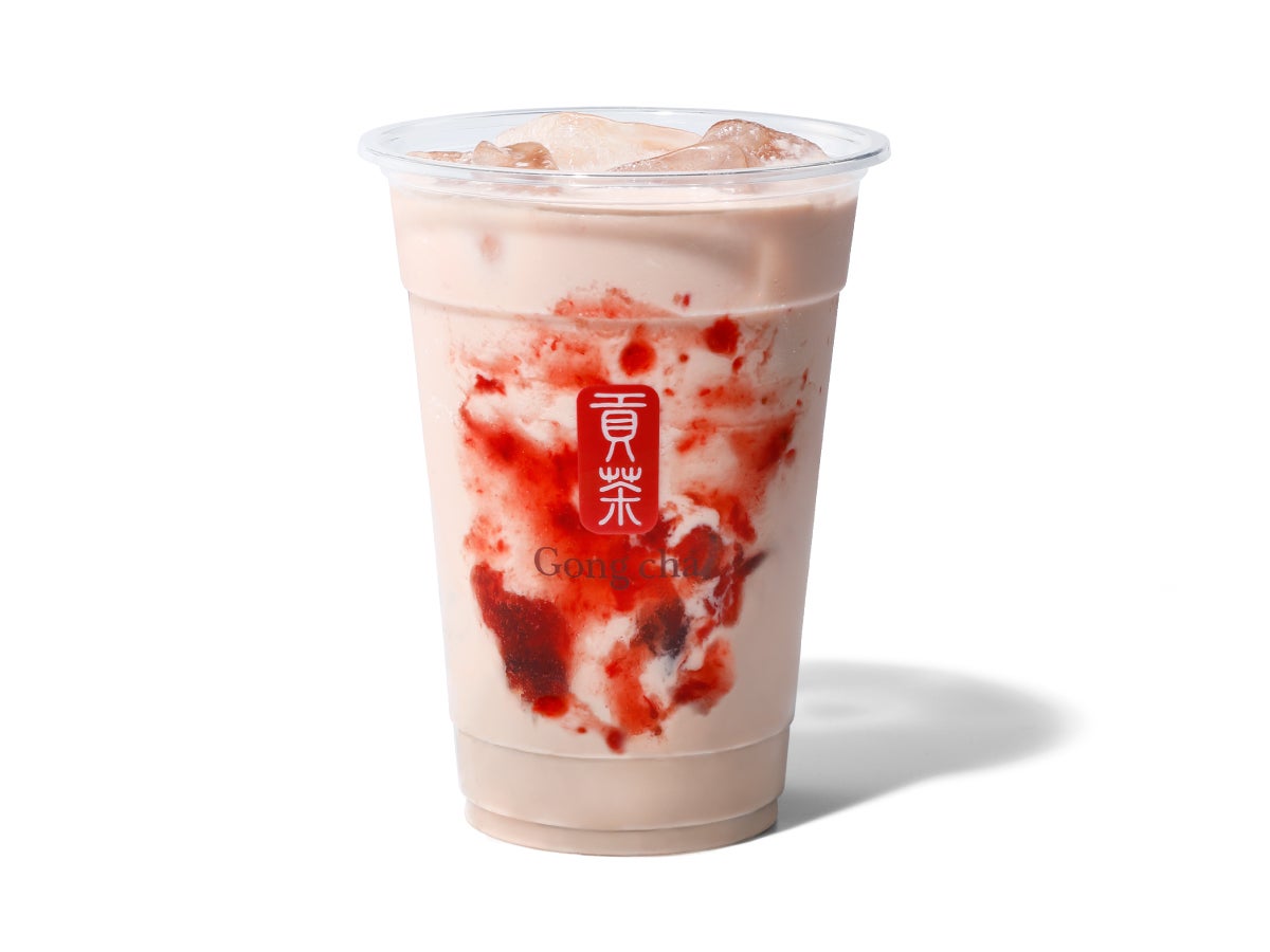 ストロベリーアールグレイ ミルクティー（ICED）S 520円　M 570円　L 660円／提供画像