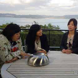 (左から)黒沢かずこ(森三中)、小島瑠璃子、大久保佳代子【モデルプレス】