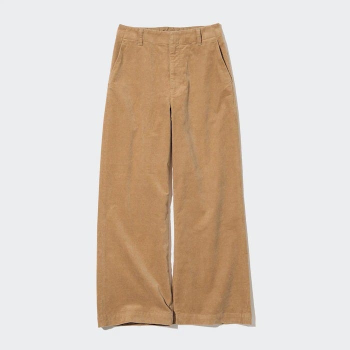 ユニクロ　uniqlo　レディース　おすすめ　オススメ　コスパ　2022　冬　ワイドパンツ　パンツ　美脚　脚長　コーデュロイワイドパンツ　コーデュロイパンツ