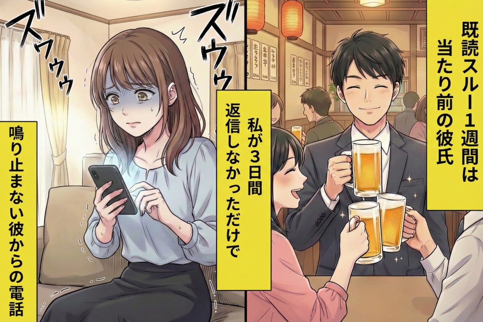 既読スルー1週間は当たり前の彼氏→私が3日返信しなかっただけで電話が鳴り止まなくなった身勝手な理由