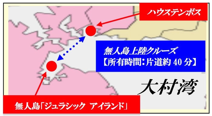 ジュラシックアイランド周辺MAP／画像提供：ハウステンボス
