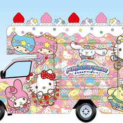 サンリオ移動式ワゴン「ミラクルギフトパレード号」運行開始、ハローキティのウーピーパイなど提供(C)1976,1996,1999,2001,2013,2017 SANRIO CO.,LTD.
