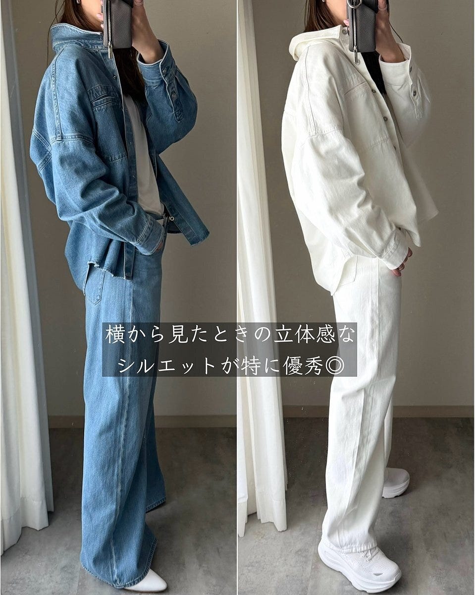 ユニクロ デニムリラックスシャツジャケット 着用レビュー ユニクロのデニムリラックスシャツジャケットの着用レビュー2