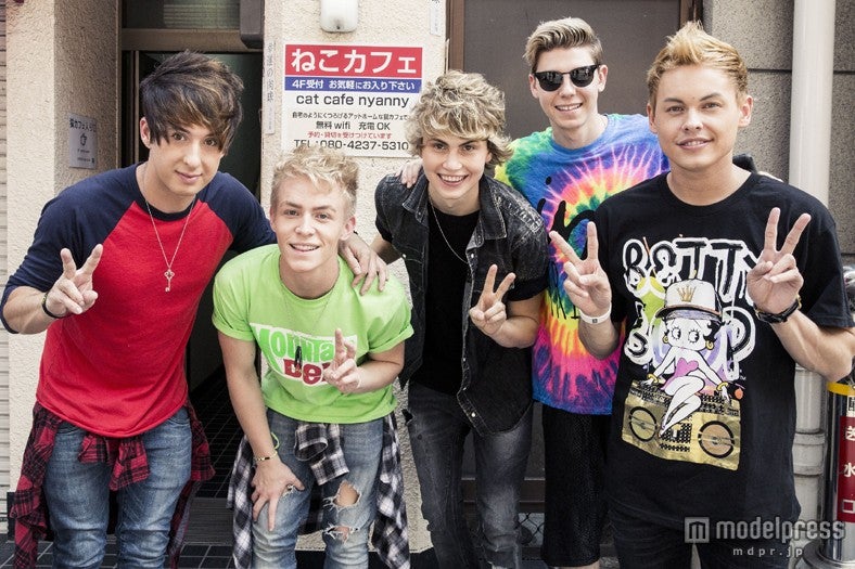 アフター・ロミオ（左から）ジェイク、デヴィン、ブレイク、ティー・シ―、ドリュー