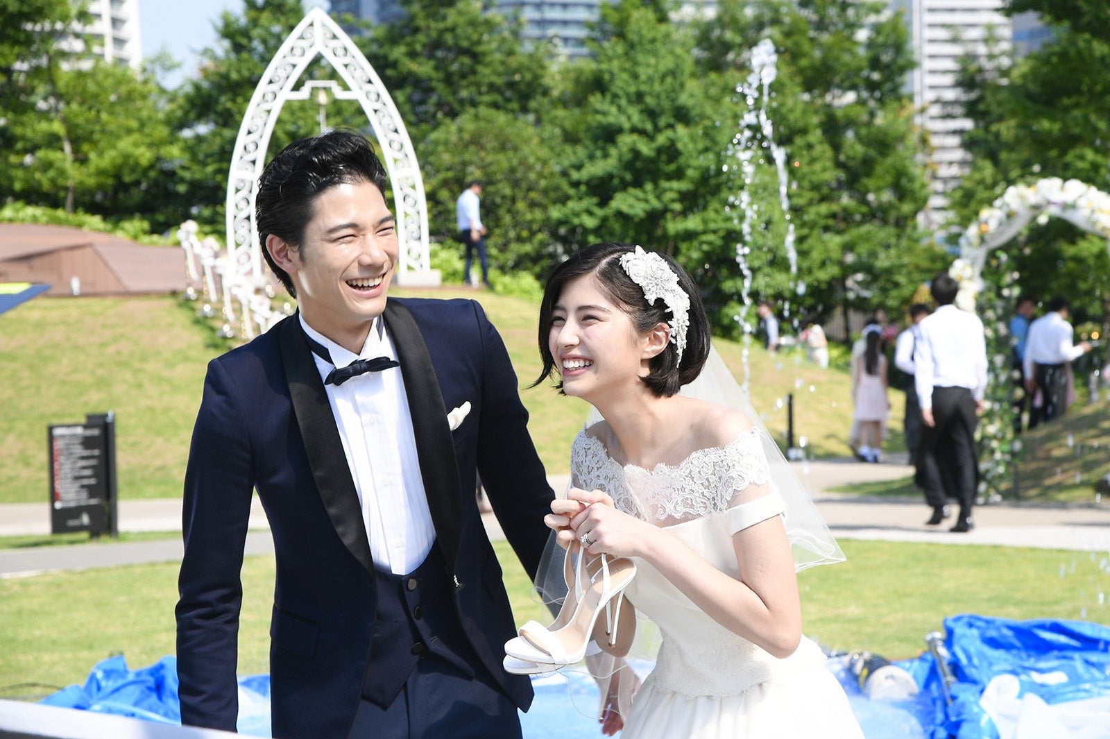 清原翔、佐久間由衣／新CMメイキングカット（提供画像）