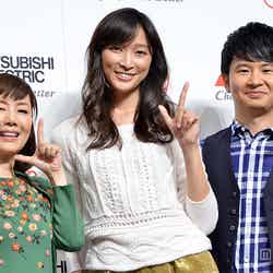 （左から）戸田恵子、杏、若林正恭