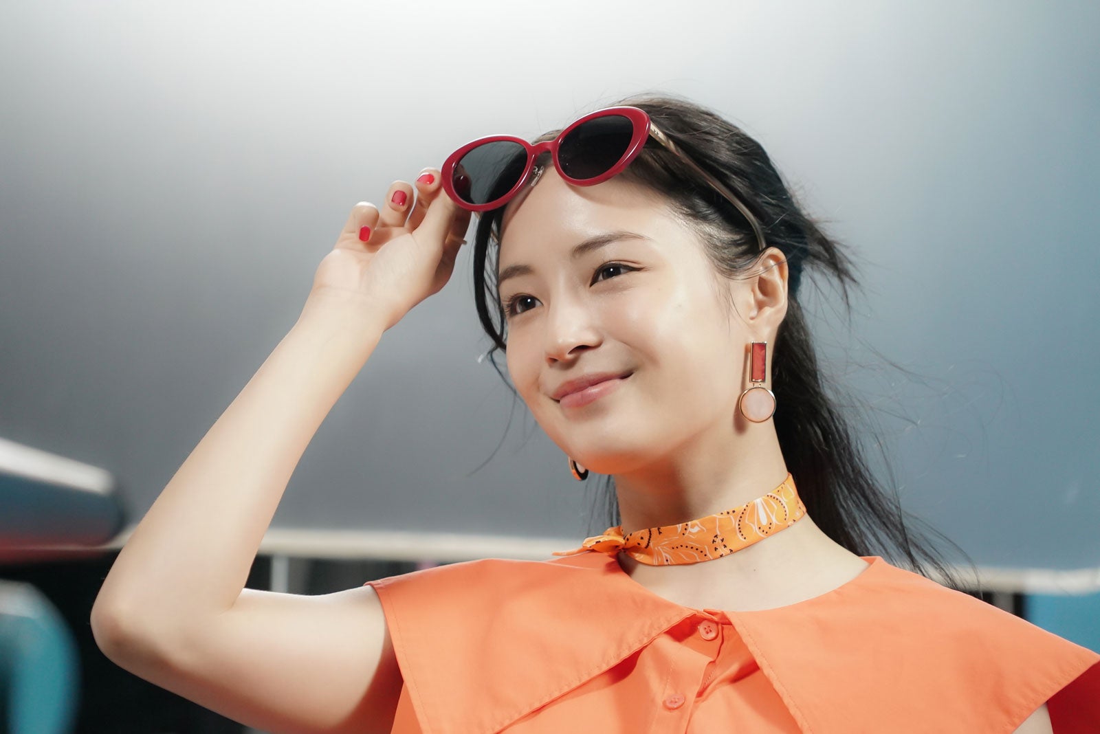 広瀬すず／新TVCM「マックカフェ『フラッペしちゃった すいか＆パイン』」篇メイキングより（提供写真）