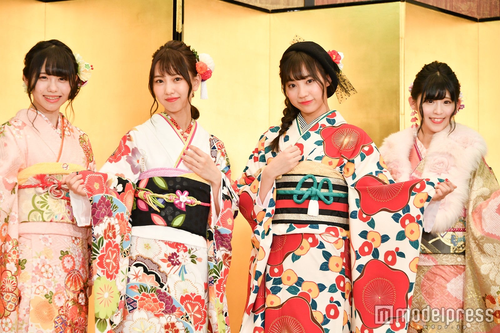 SKE48（左から）佐藤佳穂、熊崎晴香、日高優月、岡田美紅 （C）モデルプレス