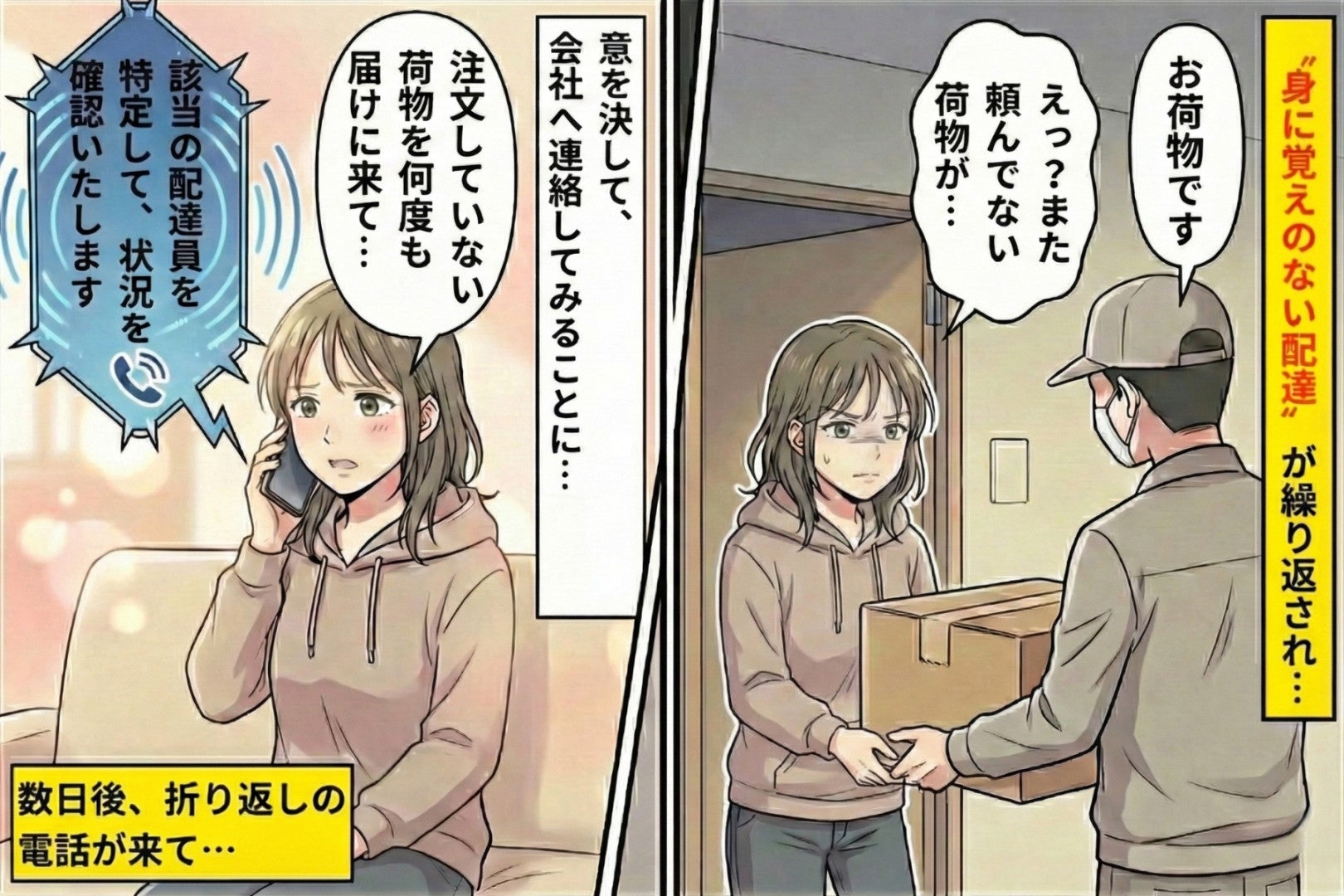 注文していないのに来る配達員→会社に相談したら、同じ困りごとを抱えた人がいた話