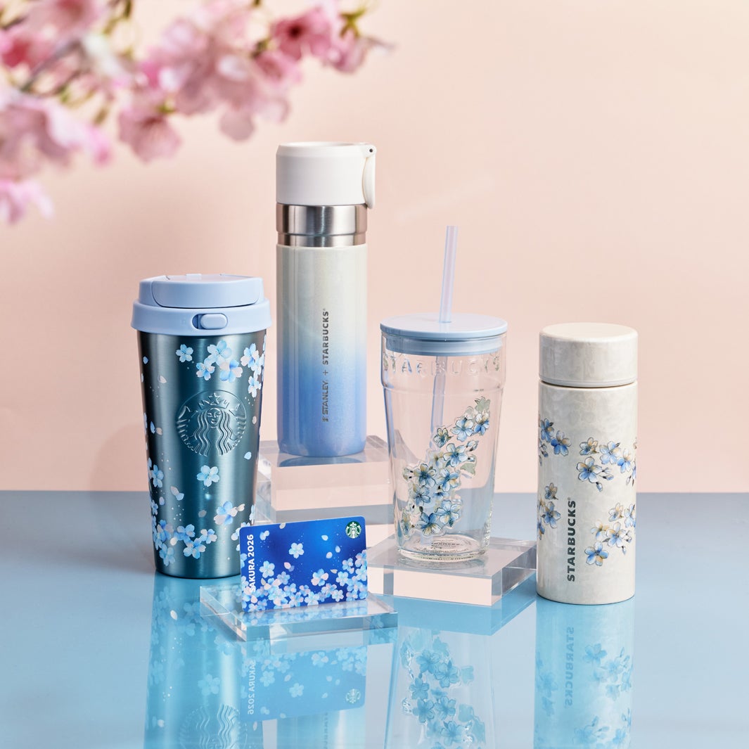 スタバ、SAKURAシーズン第2弾新作グッズ発表 ブルー基調にきらめき感のあるデザインに【一覧】