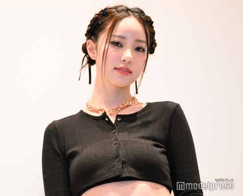 中町綾、美くびれ披露 個性派ヘアが可愛い<CHARLES & KEITH 渋谷店OPENセレブレーションパーティー>