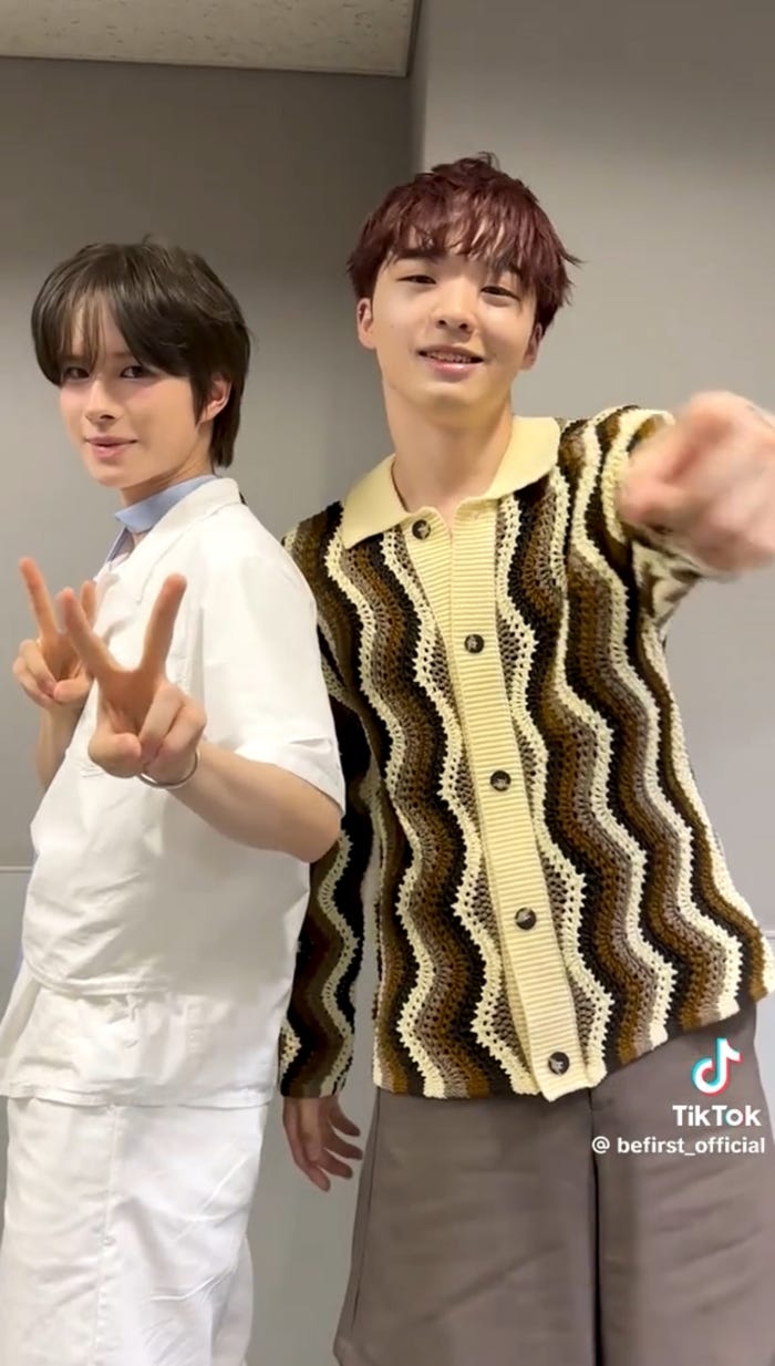 BE:FIRST TikTokより